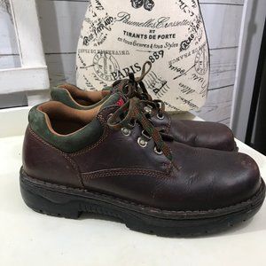 Workflex Carolina Work Brown Leather Oxfords Shoes